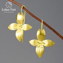 Big Luxury Elegant Flower Dangle Earrings for Women Real 925 Sterling Silver Sta - $53.78