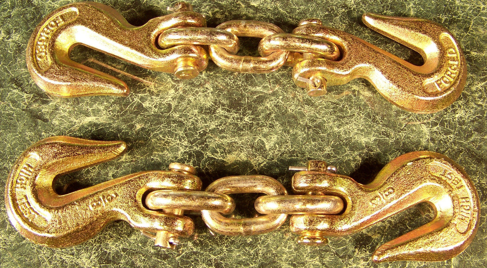 2pc DOUBLE 3/8" CHAIN GRAB HOOKS Cinch Choke Binder Tow Hook