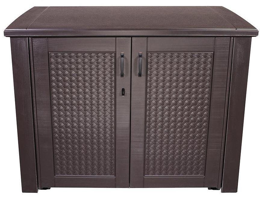 Rubbermaid Patio Deck Box Storage 123 Gal. Lockable Waterproof