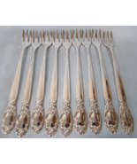 Oneida Silver Plate Flatware Ballad Country Lane Seafood Forks 6&quot;, set of 9 - $31.57