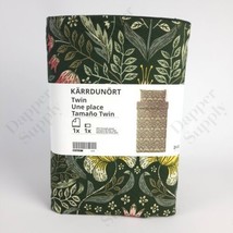 Ikea KARRDUNORT Twin Duvet Cover & 1 Pillowcase Dark Green Multicolor  New - $63.99