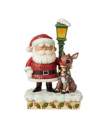 Jim Shore Rudolph, Santa and Lamp Post - Lights Up! - A  Christmas Figur... - £66.53 GBP