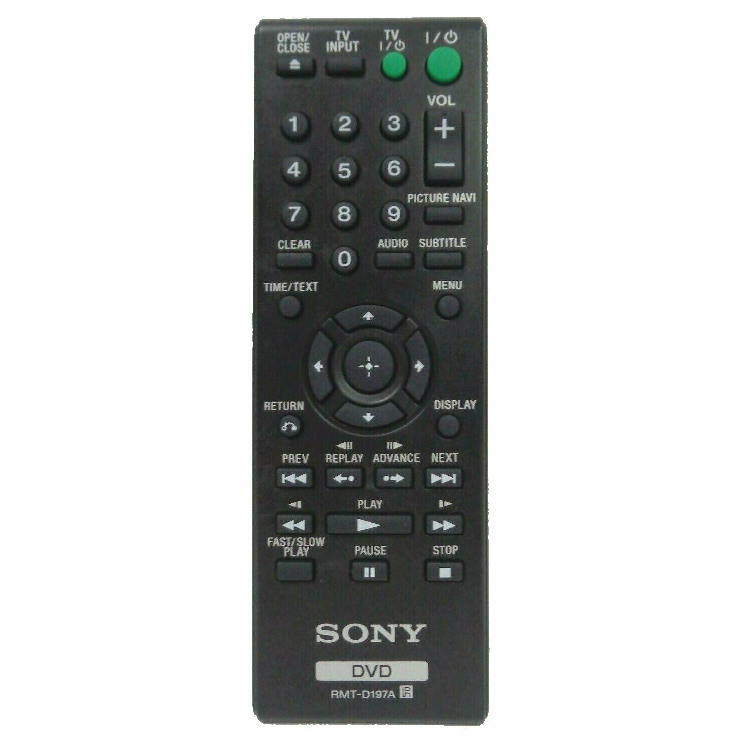 Primary image for Sony RMT-D197A Factory Original DVD Player Remote DVPSR210P, DVPSR405P, DVPSR510
