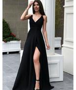 Black V Neck Long Prom Dresses Under 100 - $99.00+