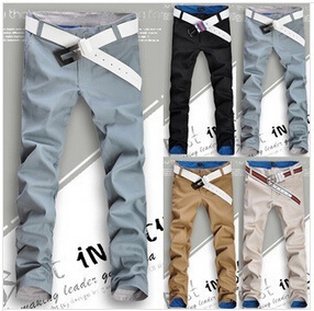 2021 Hot Sell Men's Casual Pants Without Belt (Blue-Gray/Khaki/Black/Army-Green)