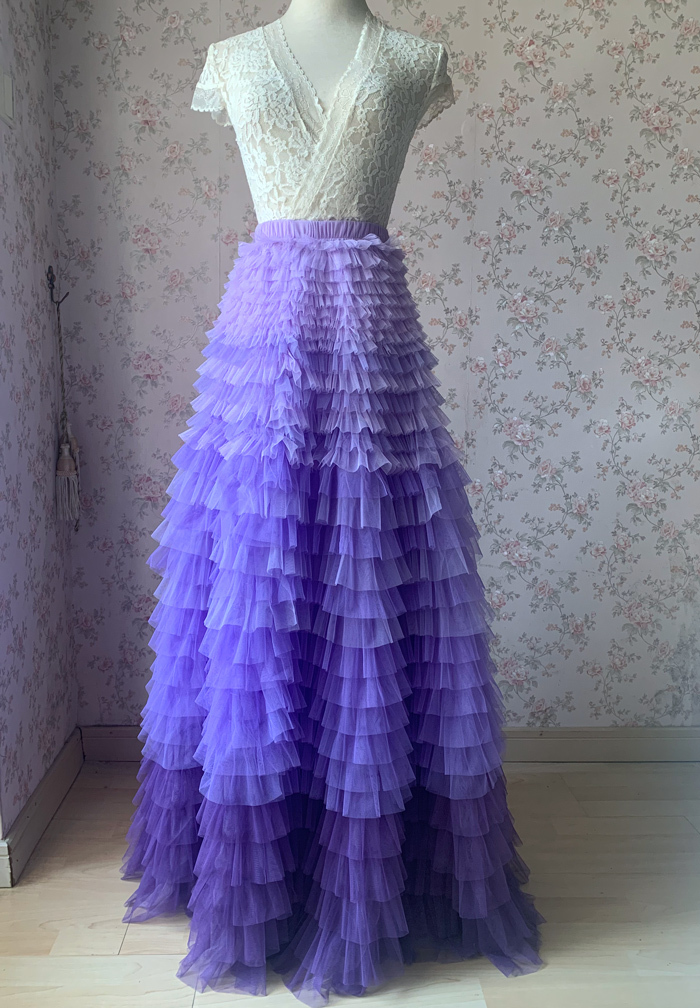layered tiered tulle skirt