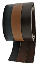 Leather Strips  Black Tan &amp; Dark Brown 20 mm wide 1 metre lengths - $6.00