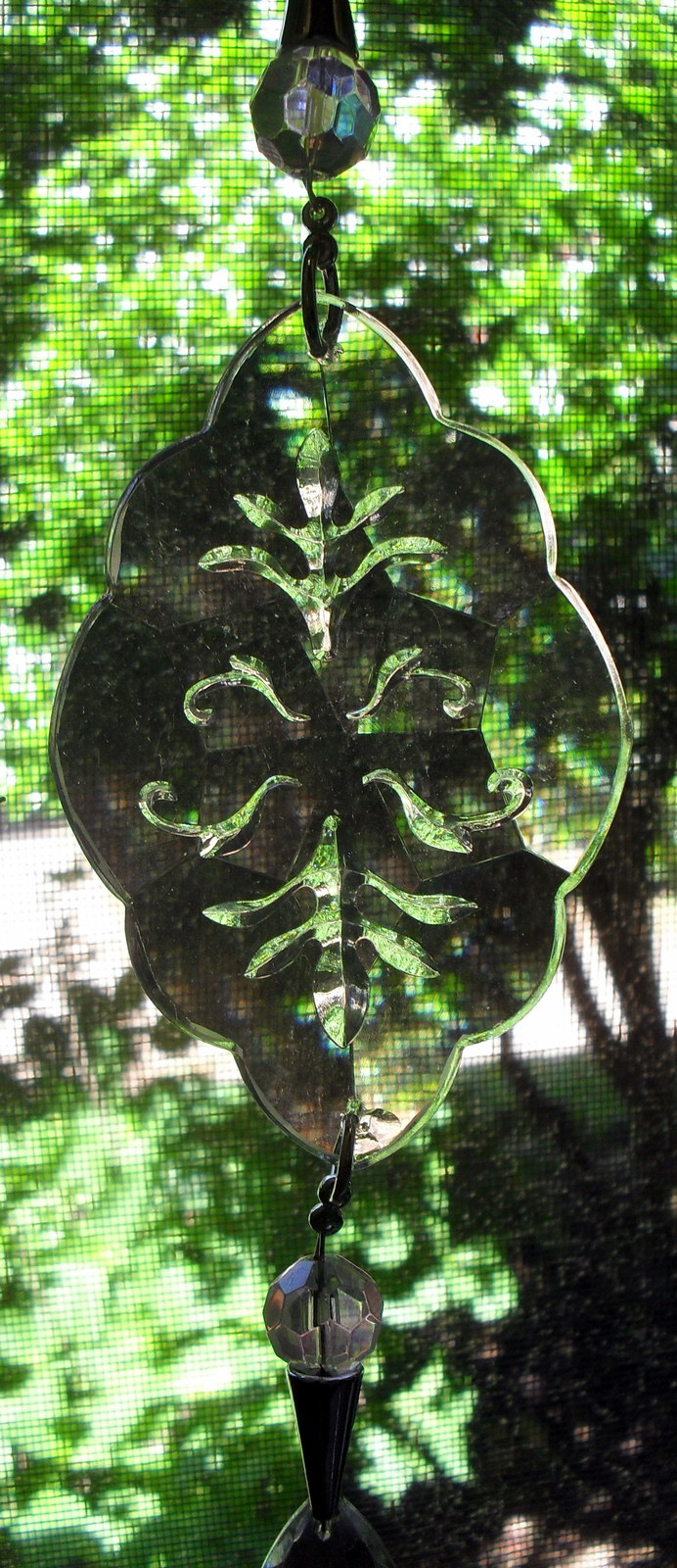 Etched Crystal Prism Handmade Feng Shui Sun Catcher Prisms