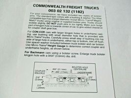 Micro-Trains Stock #00302132 (1182) Commonwealth 6-Wheel Freight Trucks Medium  image 3
