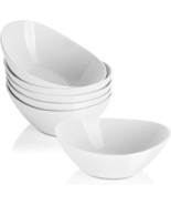 LIFVER Dessert Bowls,16 Ounce Porcelain White Bowls Set, Serving Bowls f... - $19.40