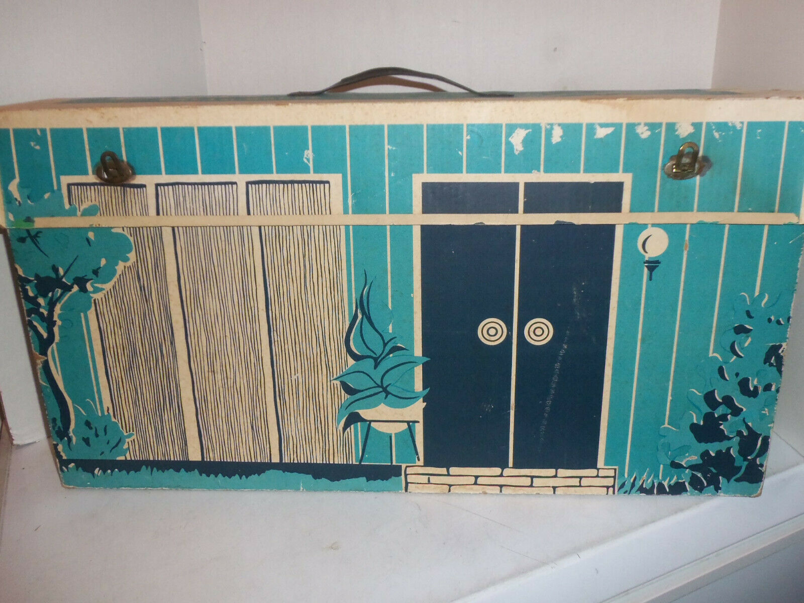 Vintage Original 1962 Barbie Fold Out Cardboard DREAM HOUSE by Mattel - Houses & Furniture