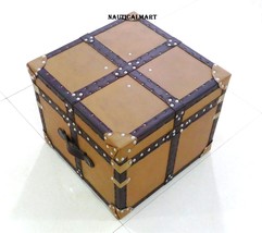 NauticalMart Aviator Mayfair Leather Trunk Coffee Table Home Decor 