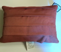 Pillow Waverly Harbor House Red Gold Basket Weave Feather Luxurious - $29.69