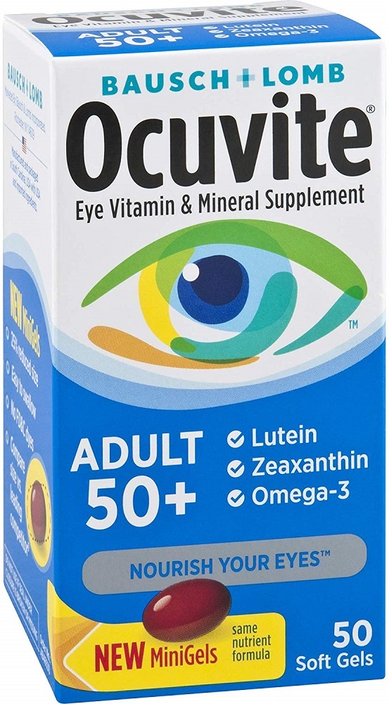 Ocuvite Adult 50+ Vitamin & Mineral Supplement, 50-Count Soft Gels