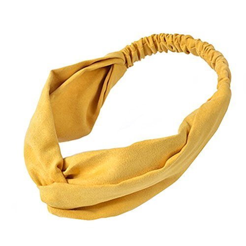 Comfortable Hair Bands Multi Style Headband for Sports or Fashion-Yellow