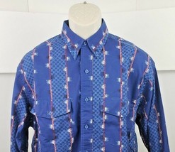 Wrangler Long Tails Mens Long Sleeve Shirt 16 1/2 Single Needle Tailorin... - $24.74