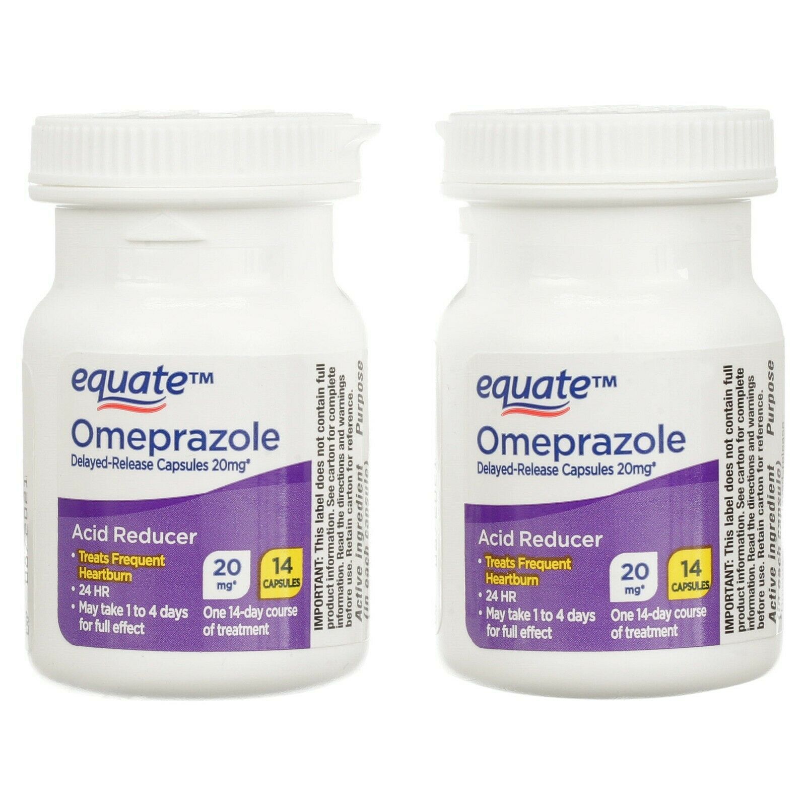 Equate Omeprazole Delayed Release Capsules 20 Mg 28 Count Health Care     57 