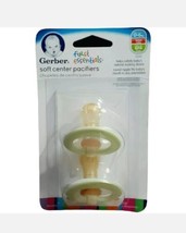 Gerber Nuk First Essentials 2-pk Soft Center Pacifiers BPA Free latex Green 0-6 - $42.56