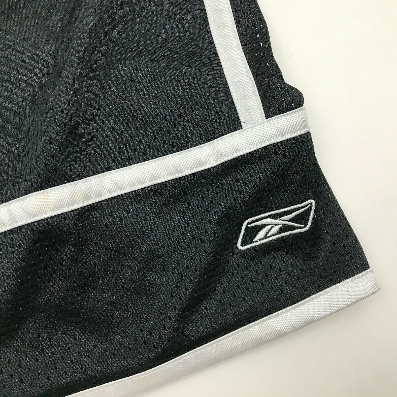 REEBOK Basketball Shorts Boys Size L Large Youth Black Perforated ...