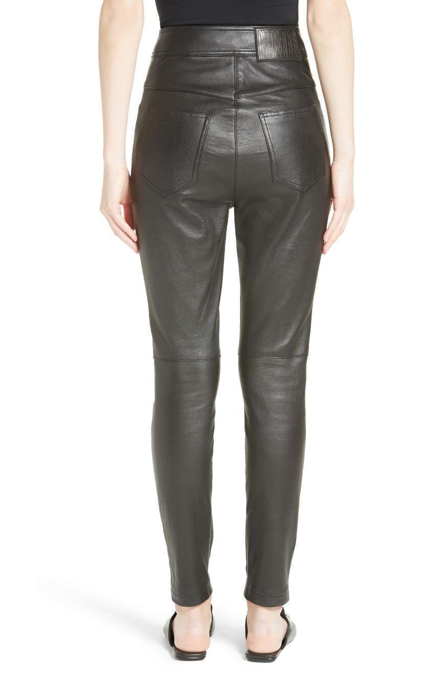 WOMEN LEATHER PANT GENUINE LAMBSKIN REAL LEATHER TROUSER LOWER BOTTOMS ...