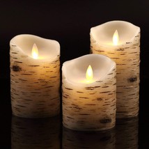 Vinkor Flameless Candles Flickering Candles Birch Bark Set - $38.68+