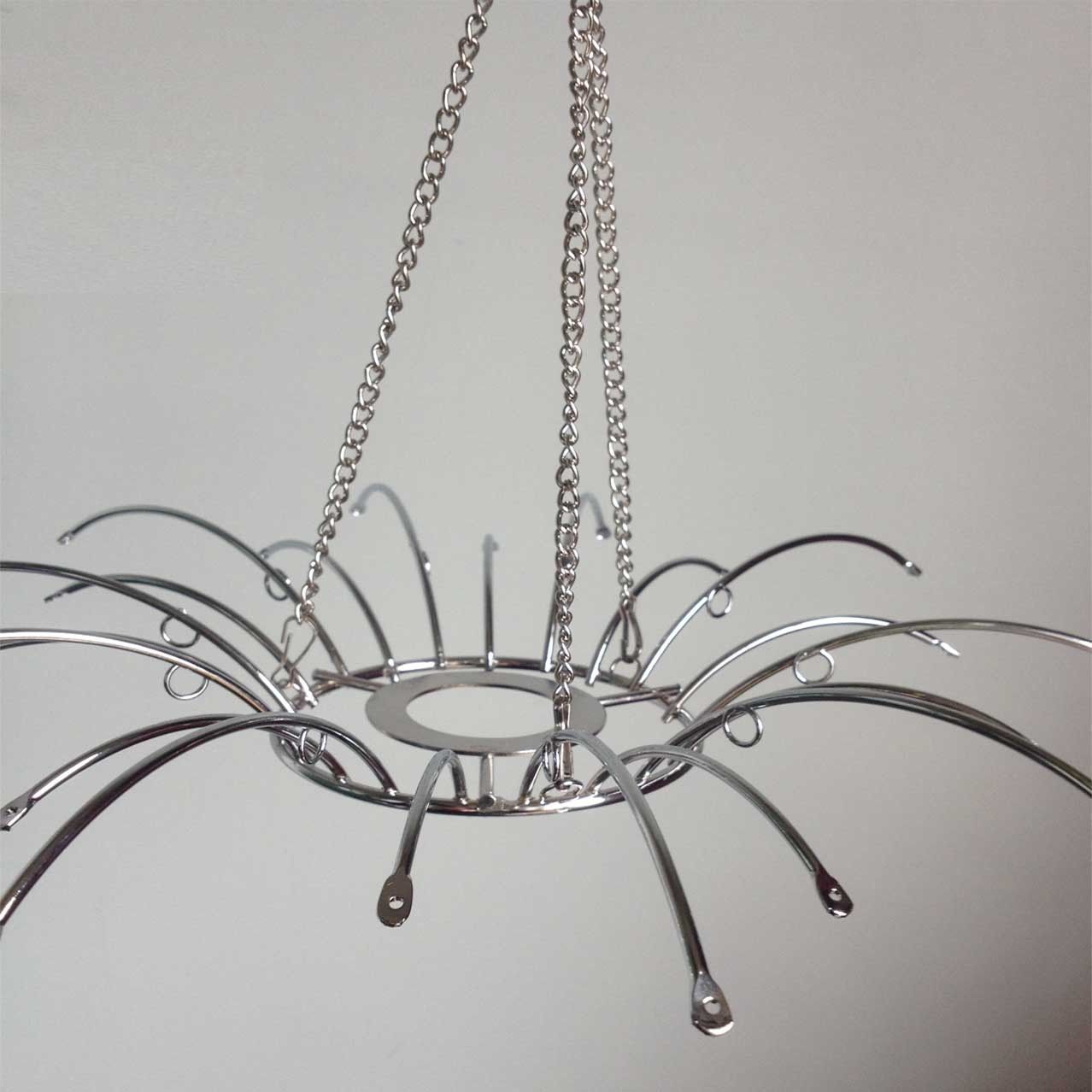 12" W STAINLESS STEEL CHANDELIER FRAME WEDDING PARTY CENTERPIECE DIY