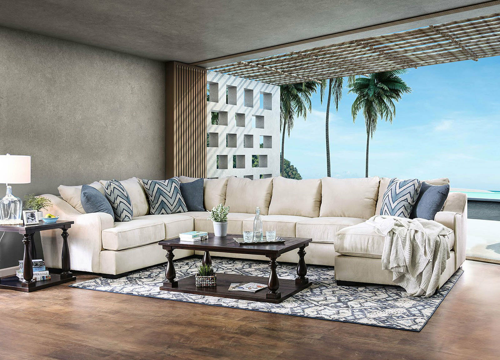 Modern Large Living Room Furniture Sofa Sectional Set in ...