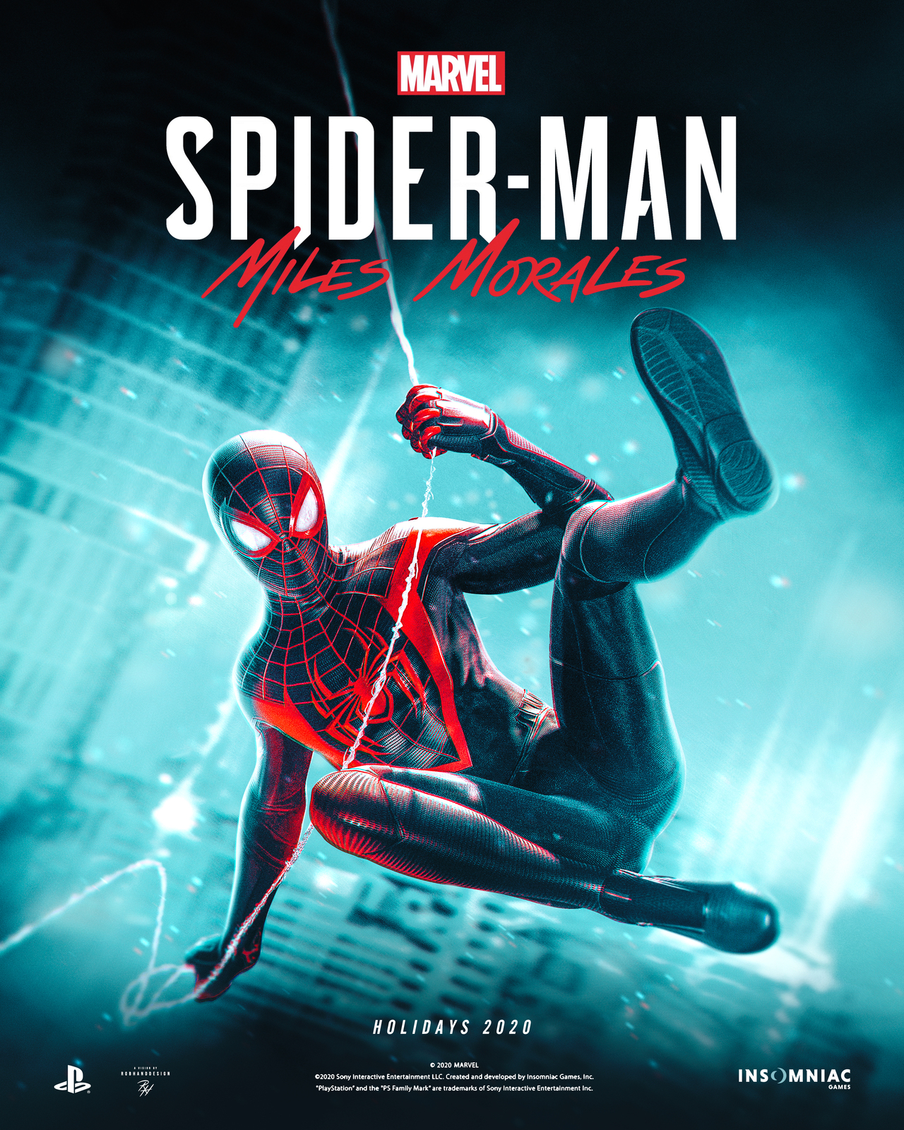 Marvel's Spider-Man: Miles Morales Poster PS Video Game Art Print 24x36 27x40
