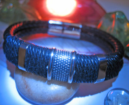 Haunted Bracelet Protection Against Curses Magick 925 Leather Witch Cassia4 - $12.40