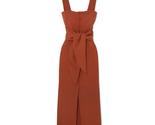 Nanushka riley dress with fringe in brick 1 thumb155 crop