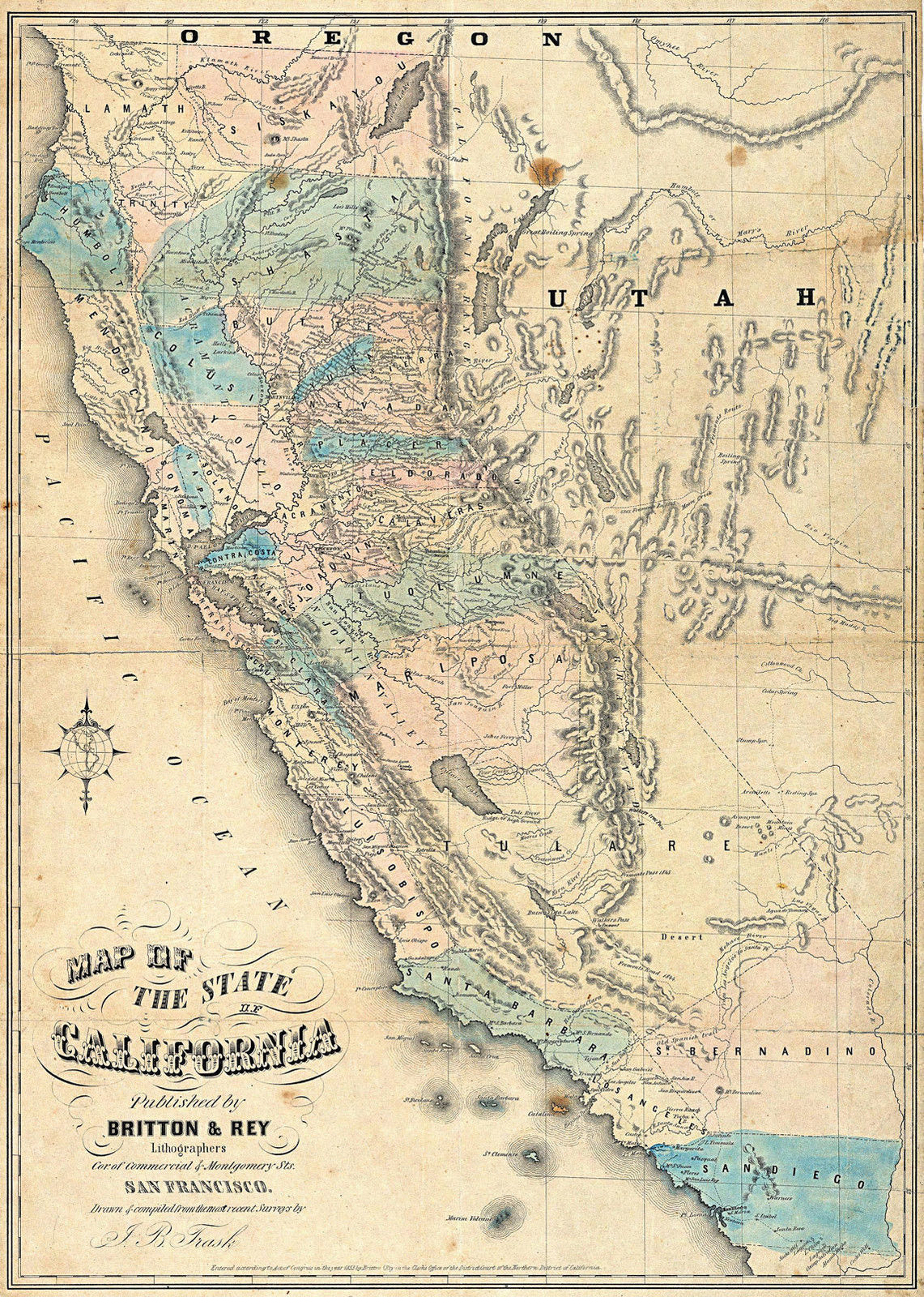 california gold rush map