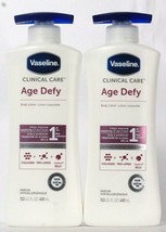 2 Ct Vaseline 13.5 Oz Clinical Care Age Defy Collagen Pro Lipids Body Lotion