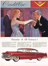 Vintage 1955 Magazine Ad For Cadillac Where It is Seen & Driven Its The Favorite - $5.63