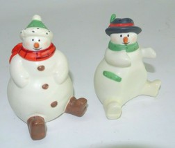 Hallmark 2008 Ceramic Snowmen with Scarfs Salt and Pepper Shakers - #XAG... - $6.99