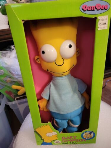 Bart Simpson 1990 Rag Doll Toy New in Box DanDee Collectible 17 ...