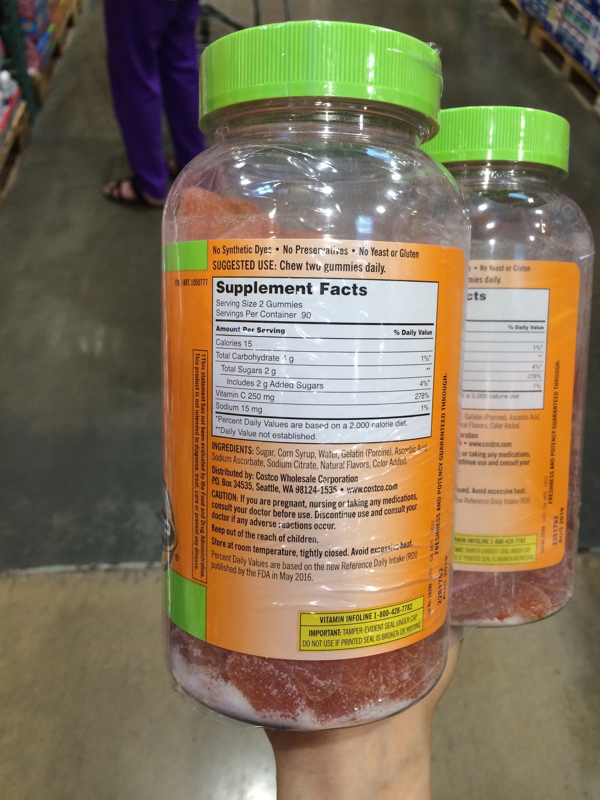 Kirkland Signature Vitamin C Adult Gummy 250MG 2x180ct70773 Vitamins & Minerals