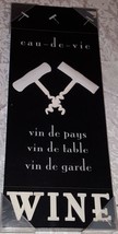 Target Wall Art - Wine - 20" X 8 " X 1.5" - Brand New Very Cute - Fun Plaque - $19.79