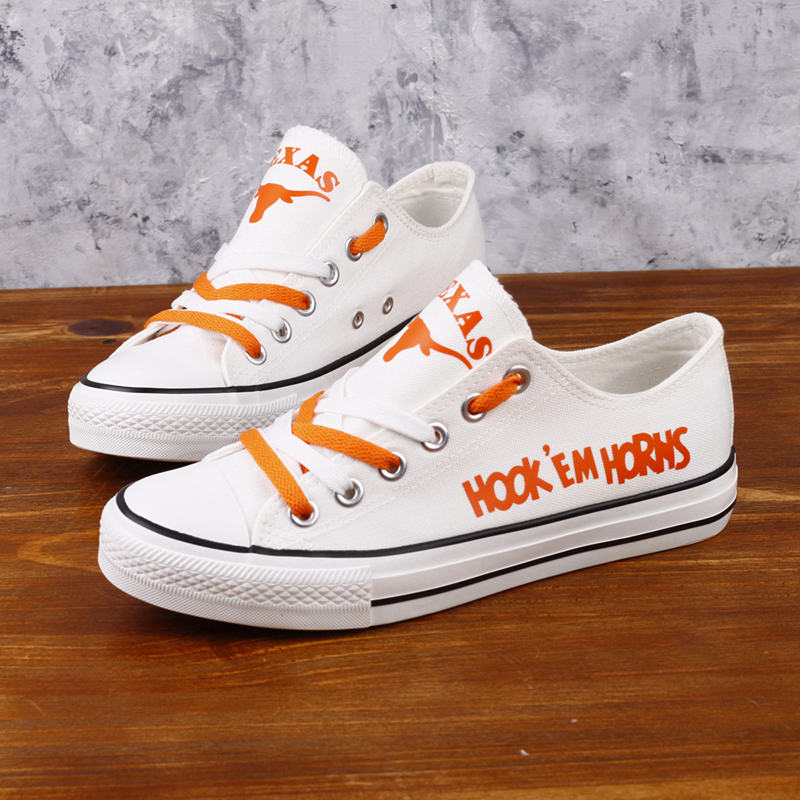 Texas Longhorns NCAA Team Limited Edition Canvas Shoes Sneakers D1