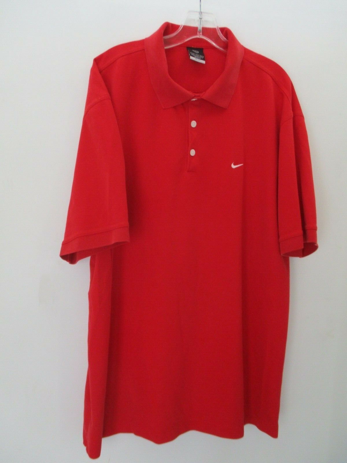 Dry Fit Nike Men's 2XL XXL Cotton Short Sleeve Solid Red Polo Shirt ...