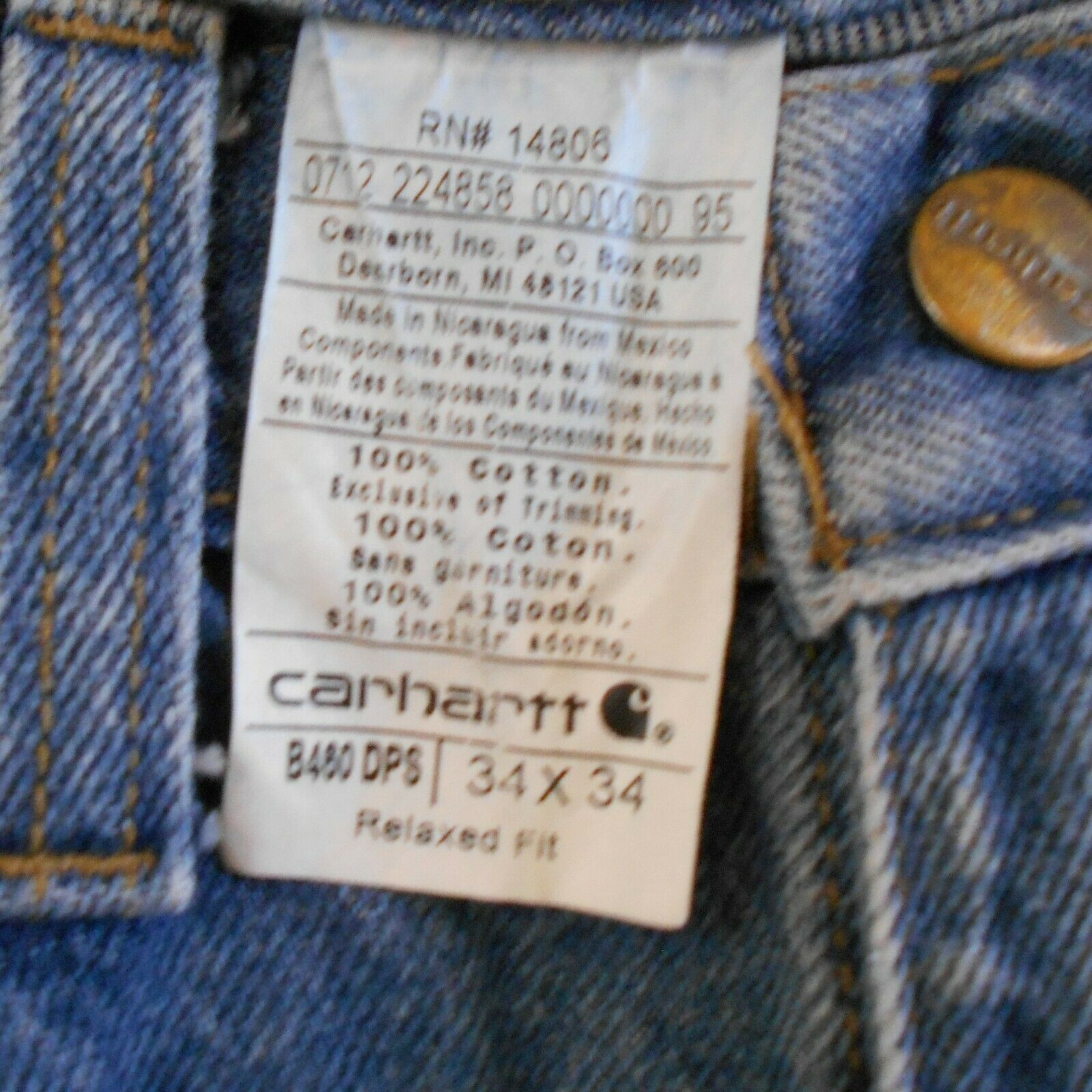 carhartt 14806 relaxed fit