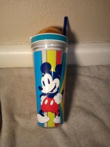 MICKEY MOUSE INSULATED DRINK CONTAINER--BOTTLE--STRAW--FREE SHIP--NEW - $23.57
