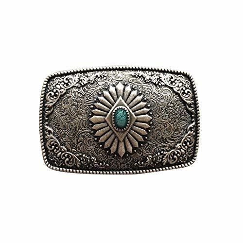 Vintage Silver Plated Southwest Rectangle Belt Buckle also Stock in US