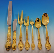 Richelieu by Tiffany Sterling Silver Flatware Set Service 84 pcs Dinner Vermeil - $14,845.05