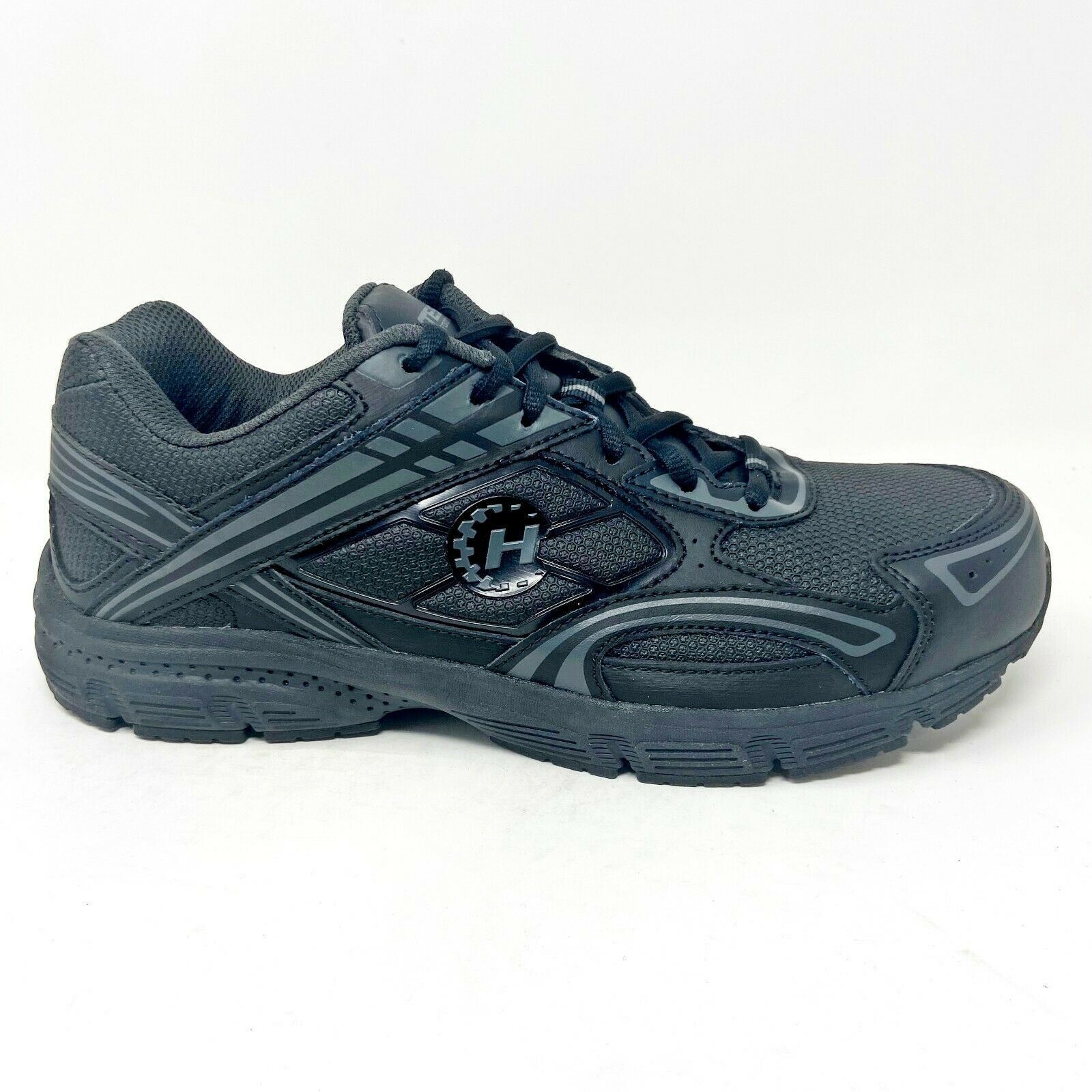 Hytest Mens Athletic Oxford Steel Toe Black Mens Work Shoes K11450