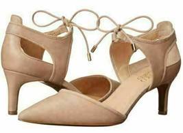 Franco Sarto Women Pointed Toe Strappy Heels L-Darlis Size US 5M Beige Leather - $29.26