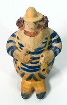 Clown Clay Whistle Sculpture Signed Figural Man Studio Pottery Folk Art - $150.00