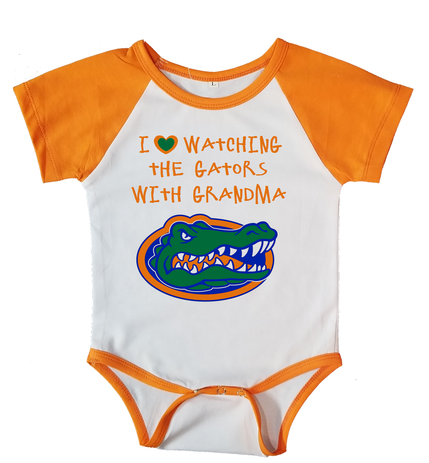 Florida Gators Onesie Love Watching With My Grandma Bodysuit Orange - Other