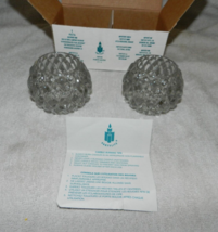 PARTYLITE ~ Heavy Crystal  ROCKPORT - Set of 2 Votive CANDLE HOLDERS - P... - $12.86