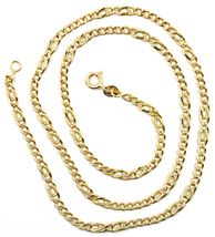 18K YELLOW GOLD CHAIN 3 MM, 20 INCHES, ALTERNATE 5 GOURMETTE, 2 TIGER EYE LINKS image 3