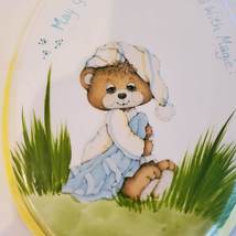 Vintage Ceramic Wall Plaque, Sleepy Bear "May your dreams be touched with magic" image 2